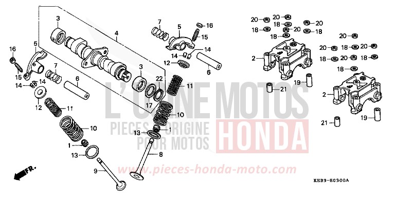 NOCKENWELLE/VENTIL von CB1300 Super Bold'or ABS SCHWARZ (NH1) von 1995